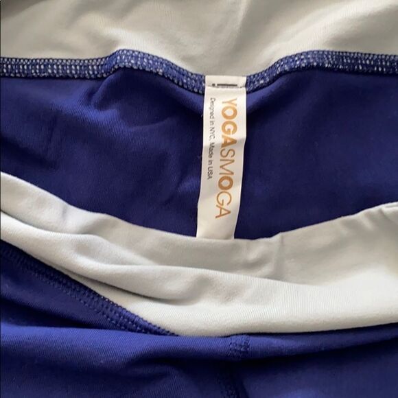 Yogasmoga workout pants. Blue. Capris. - Picture 3 of 3